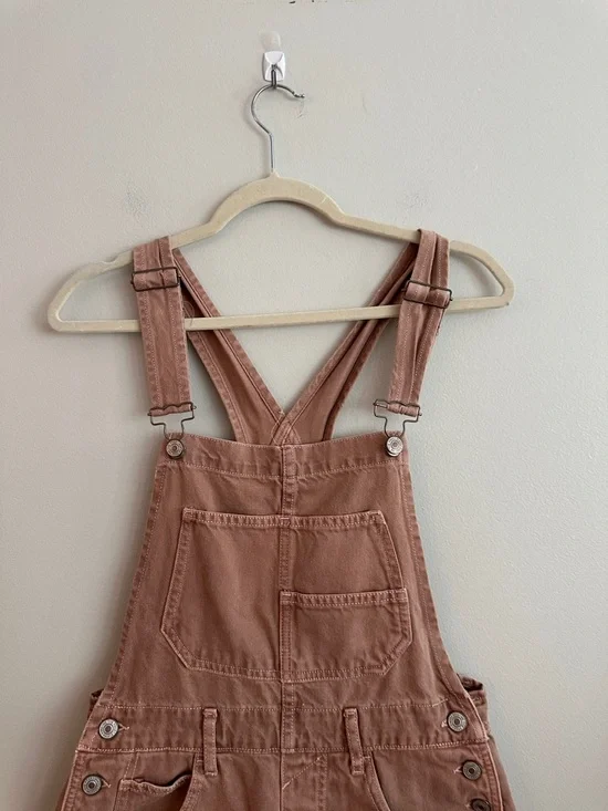 Free People Ziggy Overall Shortalls - Sand - Size XS - Picture 6 of 7